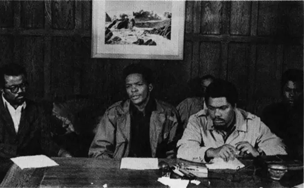 Black student leaders met in President Carlson's office, 1970