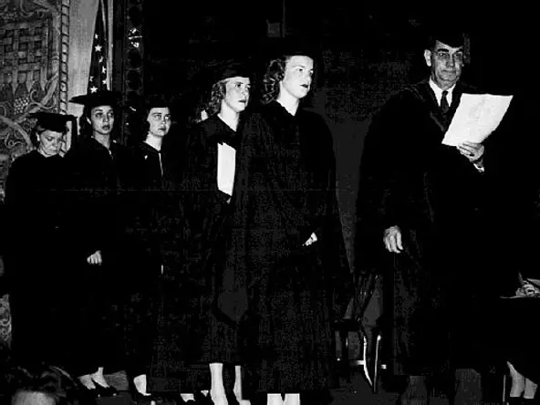 Raymond L. Carter leading the commencement ceremony