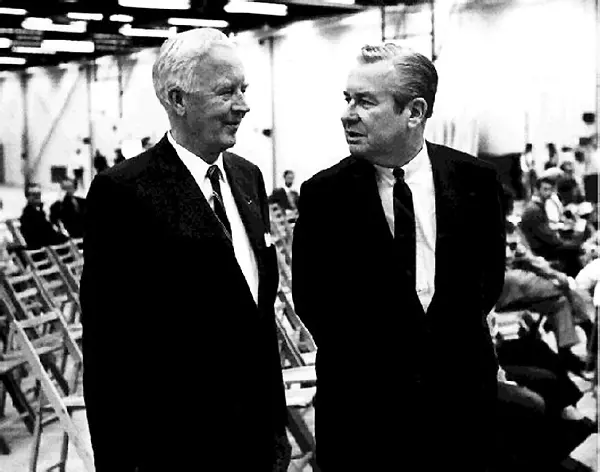 President Carlson and Ohio Governor James Rhodes, 1967