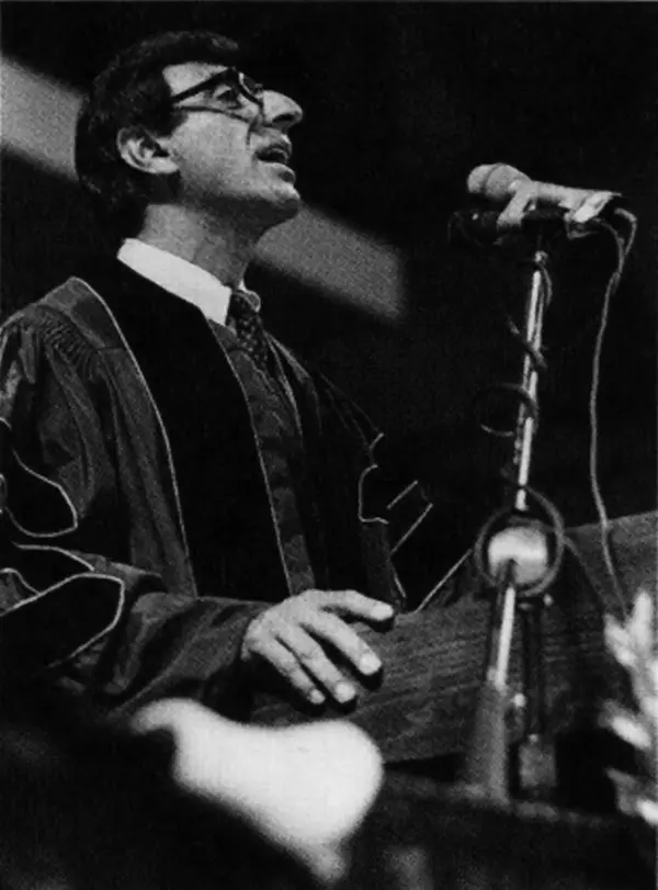 Jamie Farr receiving an honorary degree, 1983