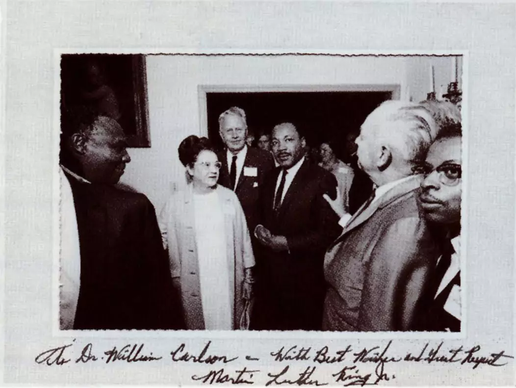 President William S. Carlson and  Dr. Martin Luther King Jr., 1967