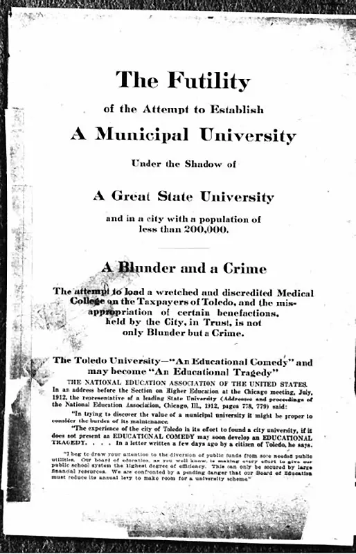 One of the many pamphlets written by Albert Macomber criticizing the university.