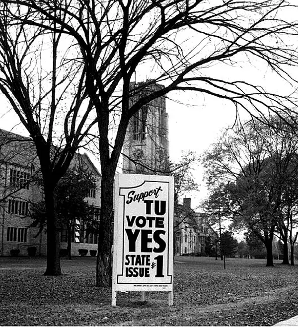 In 1963, UT urged voters to approve State Issue 1