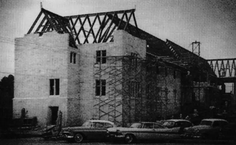 The new Student Union under construction, 1959