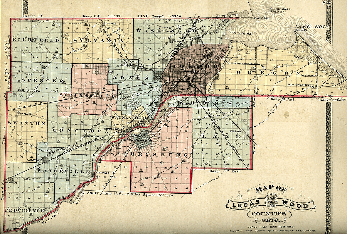 Map Tour of Lucas and Wood Counties, 1875
