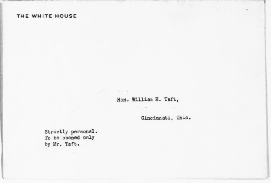 Letter Roosevelt to Taft: September 5, 1908, p. 3.