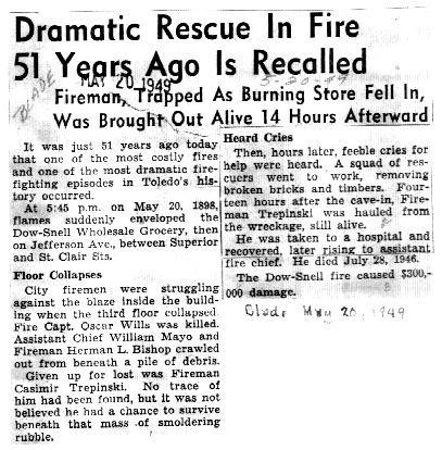 Dramatic Rescue in Fire 51 Years Ago is Recalled