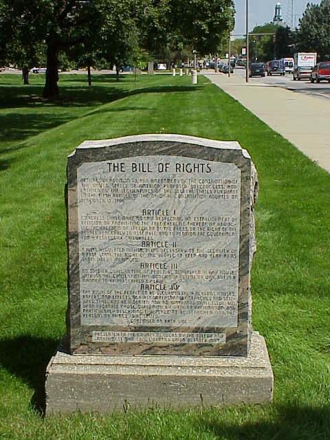 ACLU's Bill of Rights Monument