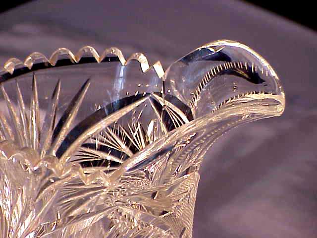 Libbey Cut Glass Pitcher, closeup view (early 20th Century)