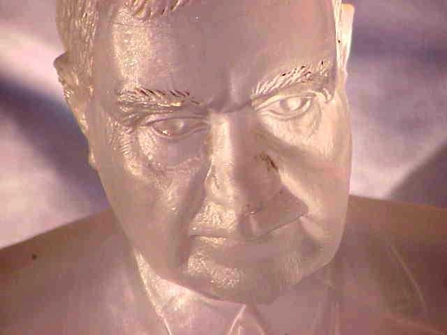 Bust of Michael Owens, closeup view (inventor of the automatic glass-blowing machine)