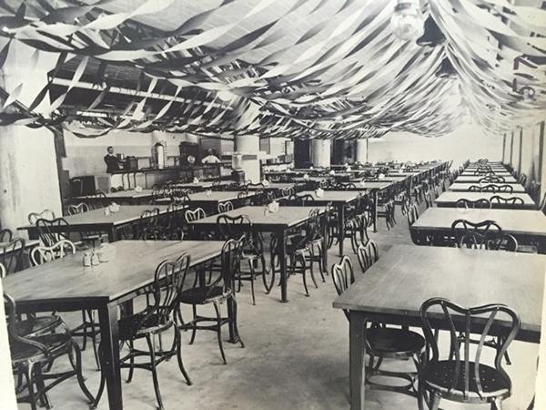 Inside Toledo Metal Furniture: Customer cafeteria 