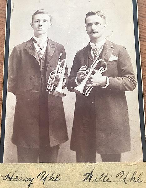 Henry and Willi Uhl in the Uhl Concert Band
