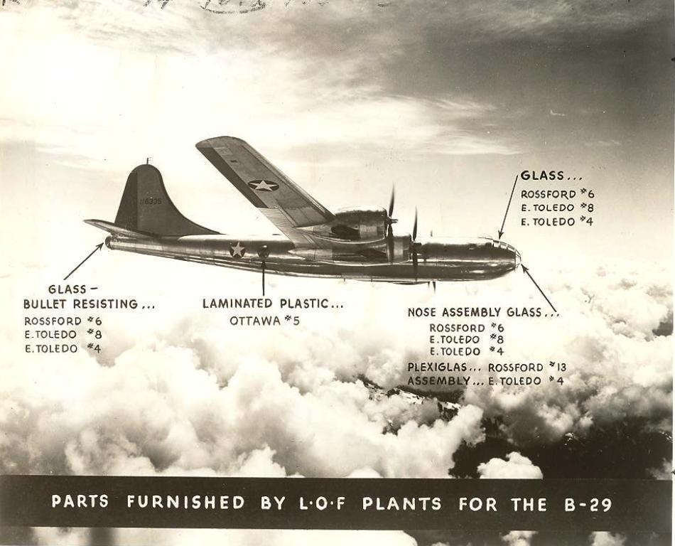 Parts furnished for B-29