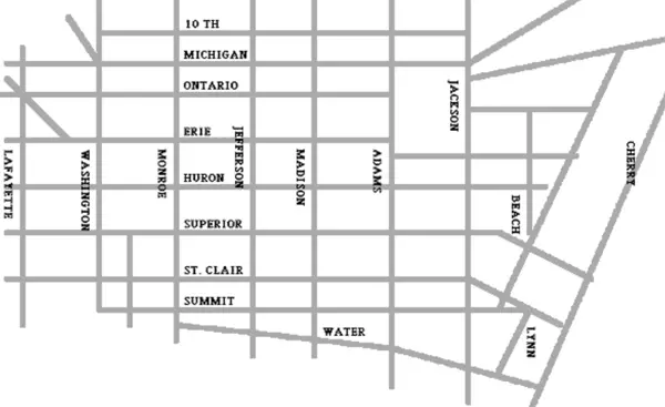 Downtown Toledo Map