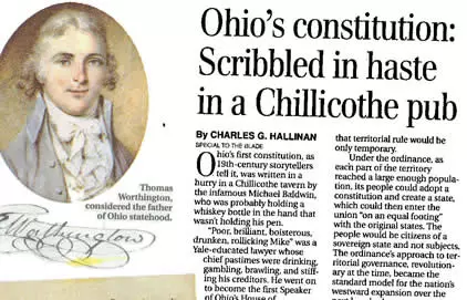 Ohio's Constitution; Scribbled in Haste in a Chillicothe Pub