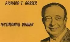 Program for birthday dinner thrown for Richard Gosser