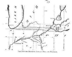 The disputed Boundary line of Ohio and Michigan