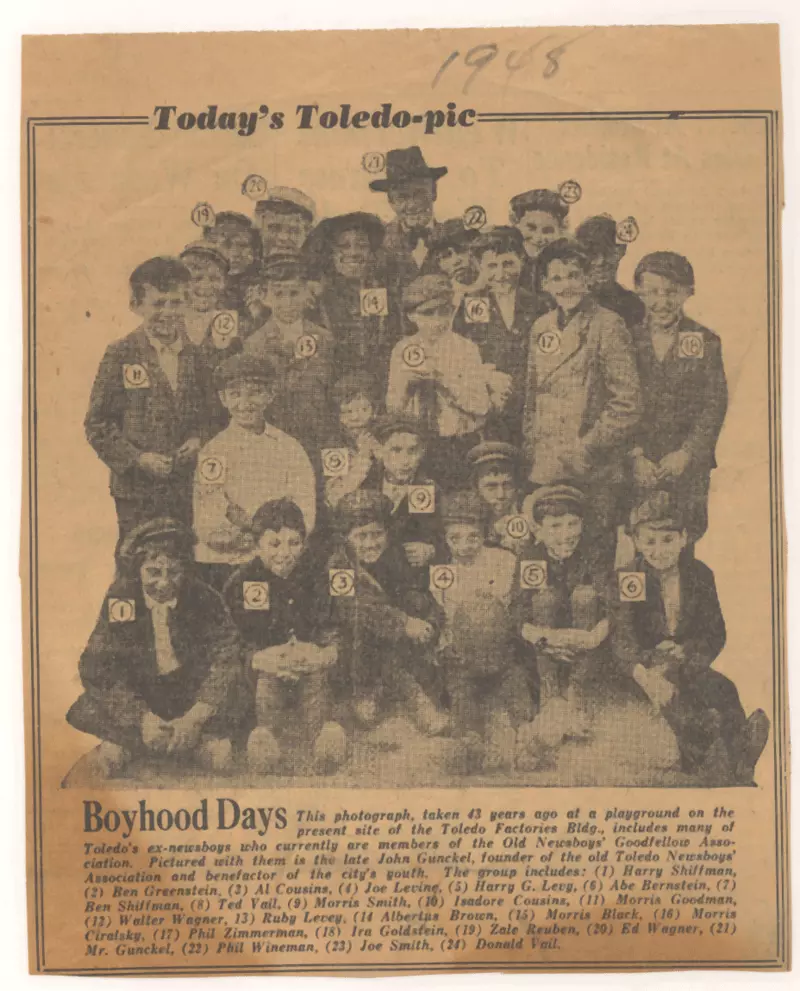 Boyhood Days, 1948 newsclipping