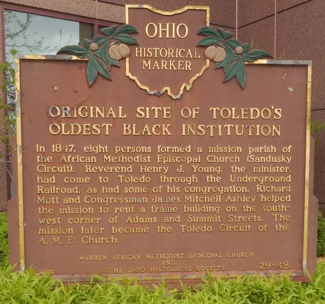 Original Site of Toledo’s Oldest Black Institution  (29-48, Front)