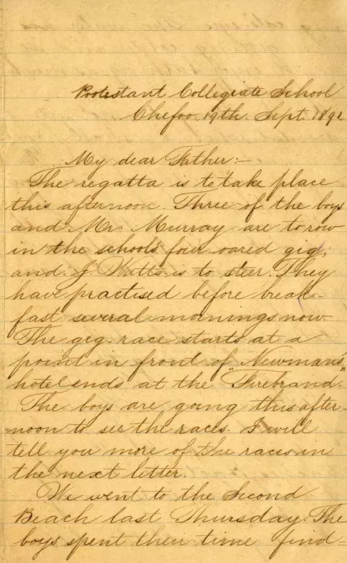 Ohlinger's letter to his father