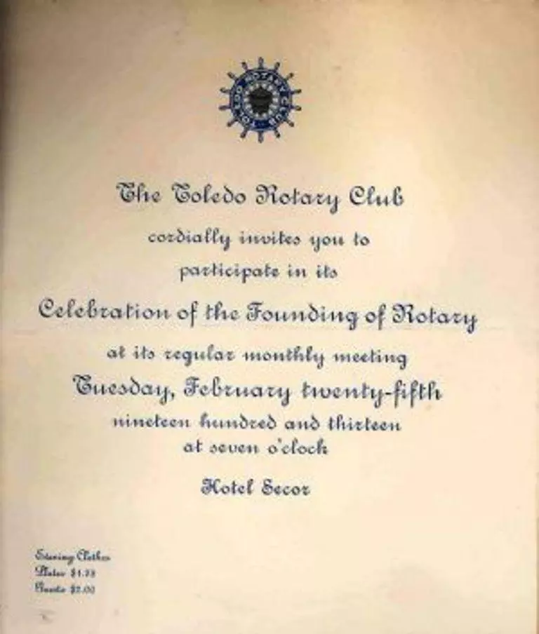 Celebrating the Founding of Rotary, 1912