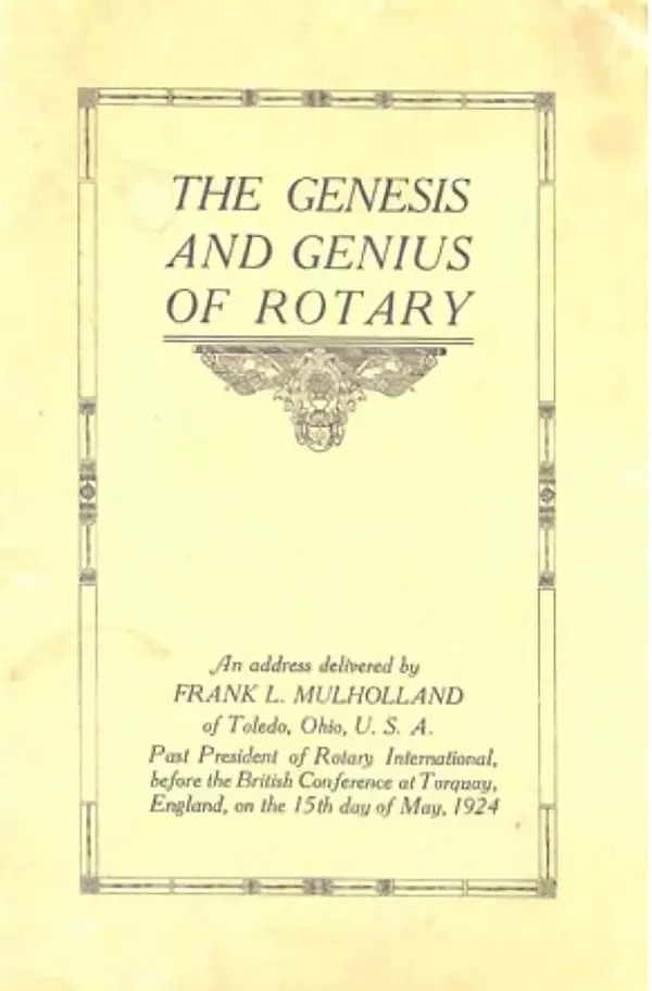 The Genesis and Genius of Rotary (cover)