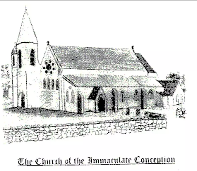 Drawing of the Church of the Immaculate conception
