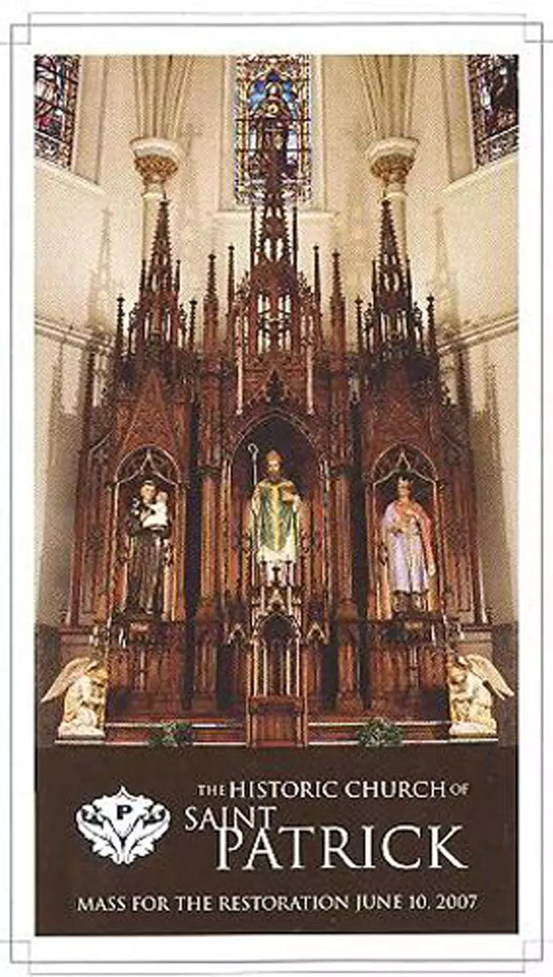 Card announcing the Mass for the Restoration, June 10, 2007 (front)