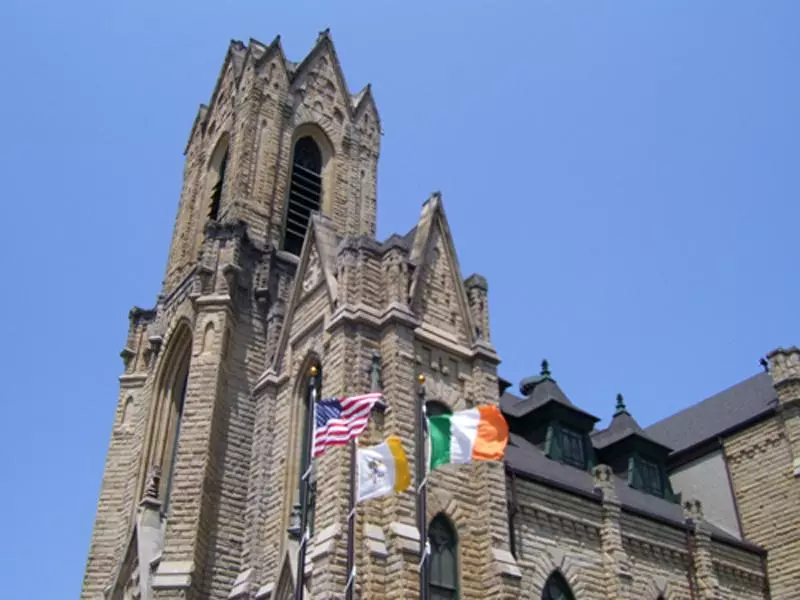 Flags at the Historic St. Patrick's Church