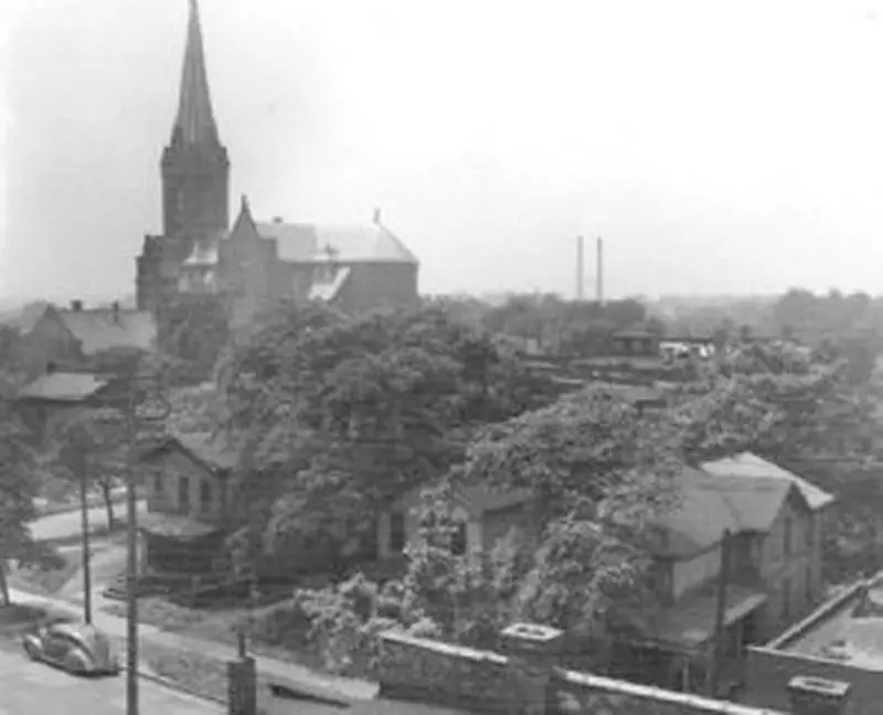 View of St. Patrick's Church in the 1940s