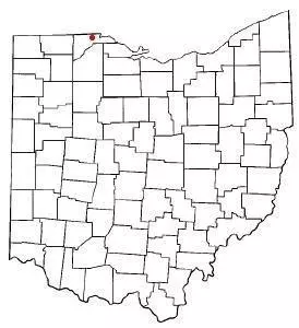 Map of Ohio indicating the location of Toledo