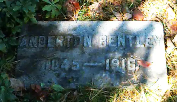 Anderton Bentley's headstone
