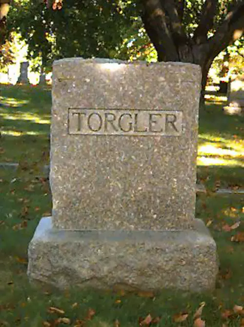 Sergeant Ernst Torgler's grave